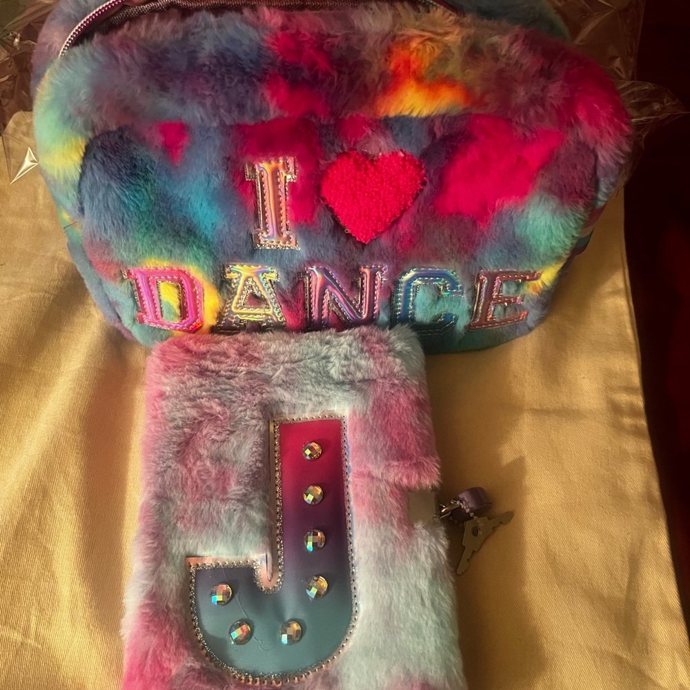 Colorful Dance Themed Bag and Pouch Set